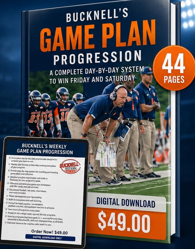 Bucknell Football's Weekly Game Plan Progression by Head Coach Joe Susan (44 pages, PDF) by Joe Susan