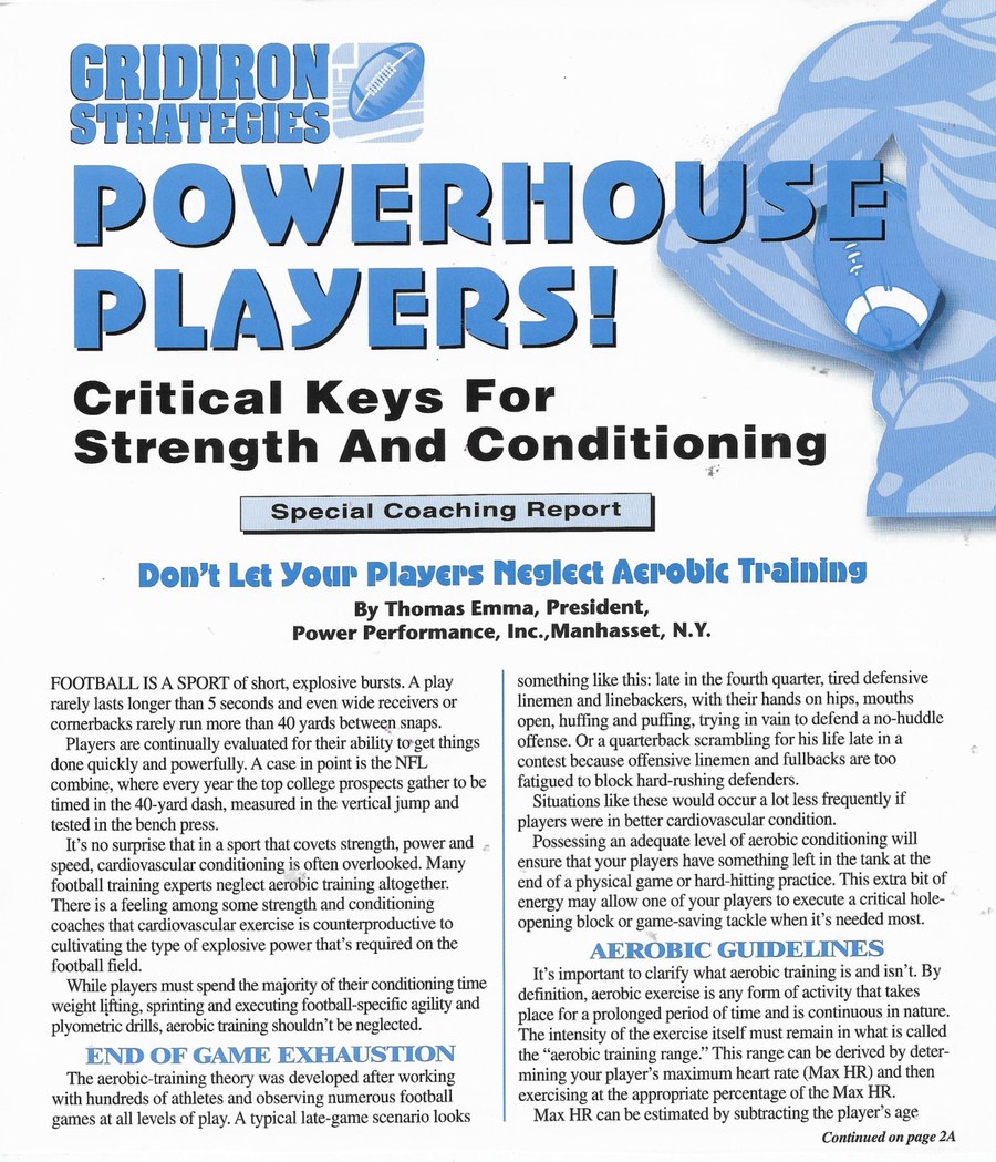 Powerhouse Players: Critical Keys For Strength And Conditioning (7 pages, PDF)